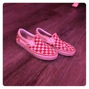 Red Checkered Slip-On Vans